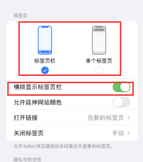 民丰iPhone授权维修分享Safari浏览器如何切换标签栏位置 